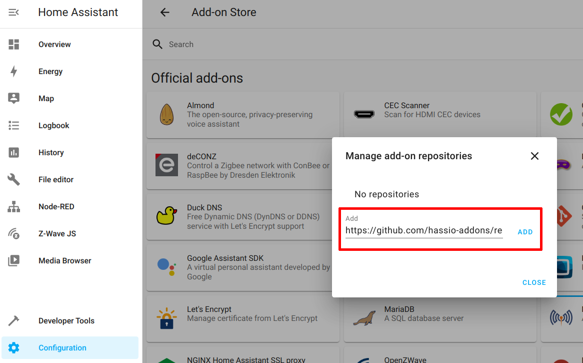 Home Assistant Add Repository