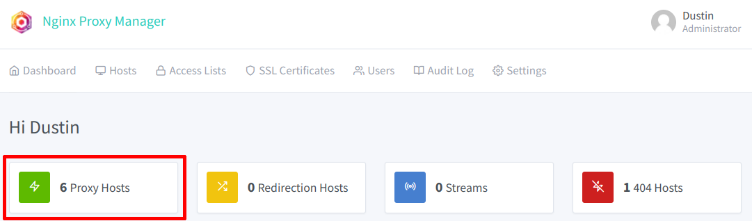 Nginx Proxy Manager Configuration