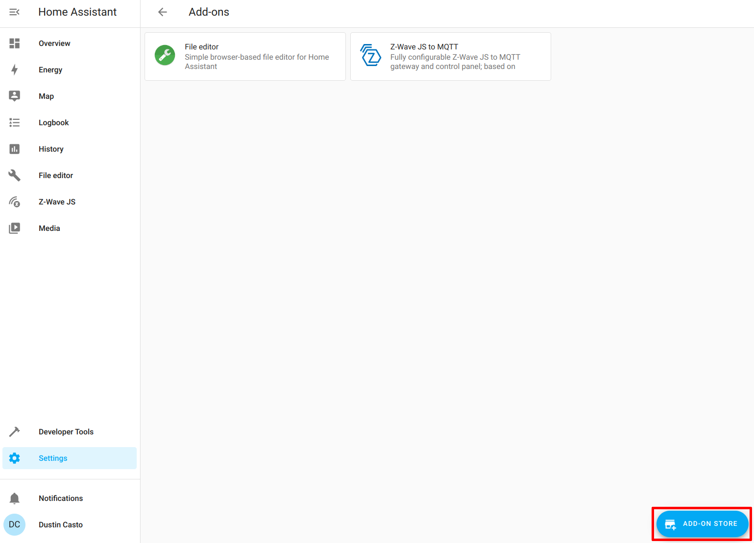 Home Assistant Add-on Store