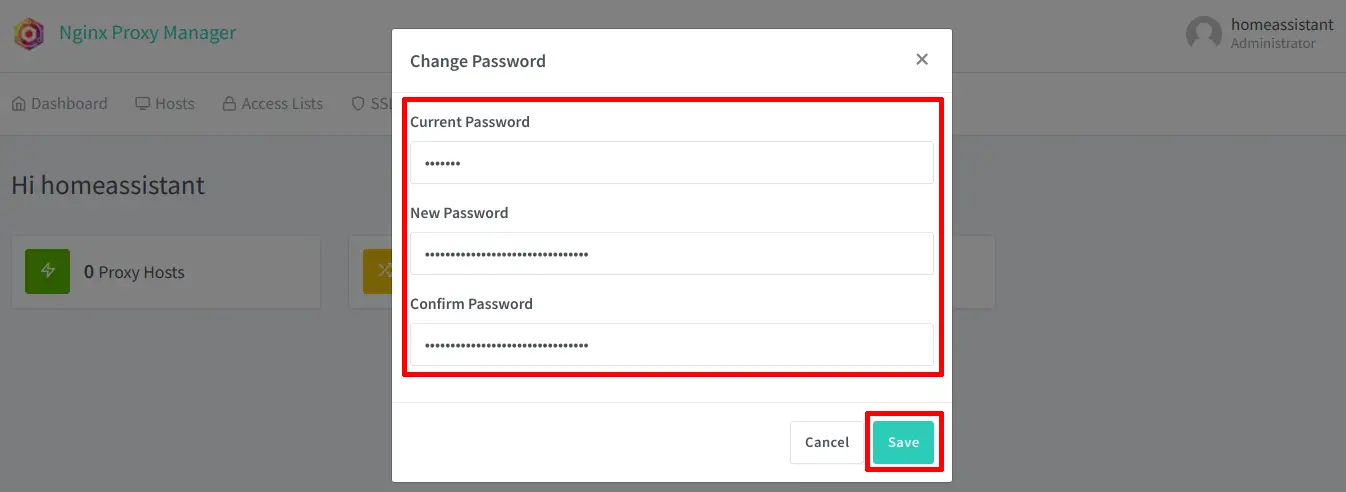 Nginx Proxy Manager Change Password