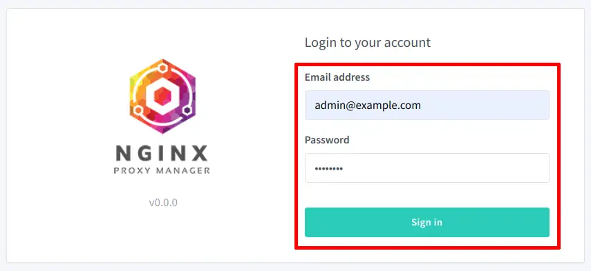 Nginx Proxy Manager First Login