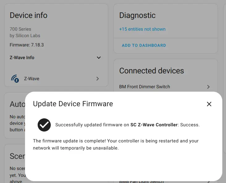 Updating Zooz Controller Firmware