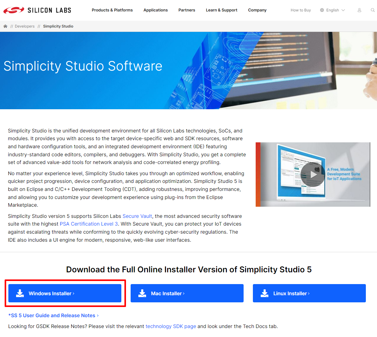 Silicon Labs Download Page